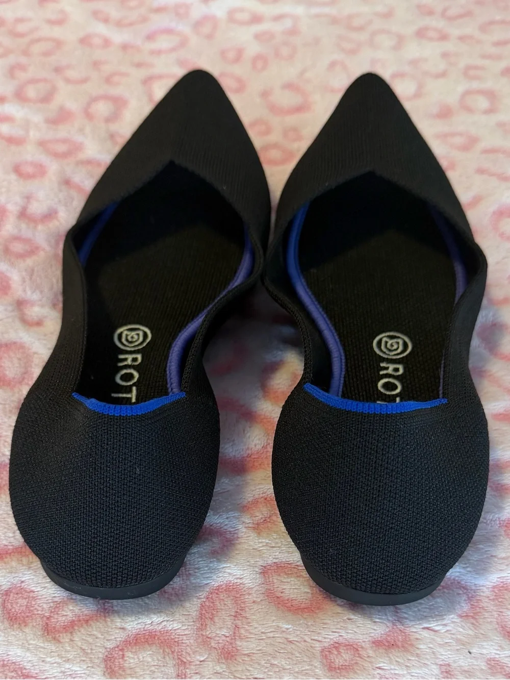 Rothy's The Point Poseidon Black Ballet  Size: 9.5